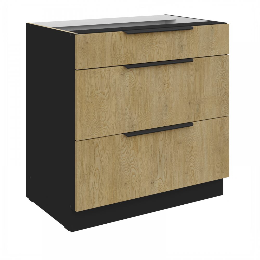 Επιδαπέδιο ντουλάπι Monar 80 D 3S BB 80x52x82