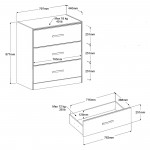 Συρταριέρα Luneth 80x44x98