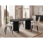Τραπέζι Gelizo-Μαύρο 185x90x75