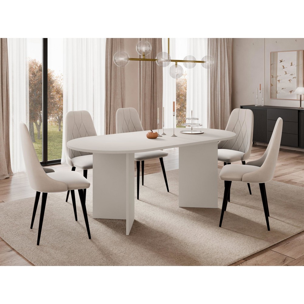 Τραπέζι Gelizo-Γκρεζ 185x90x75