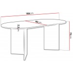 Τραπέζι Gelizo-Γκρεζ 185x90x75