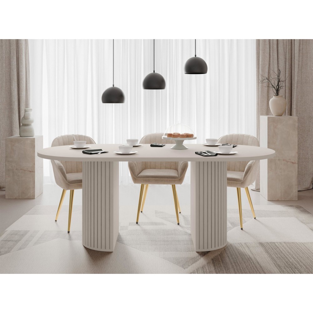 Τραπέζι Wotkon-Γκρεζ 185x90x75