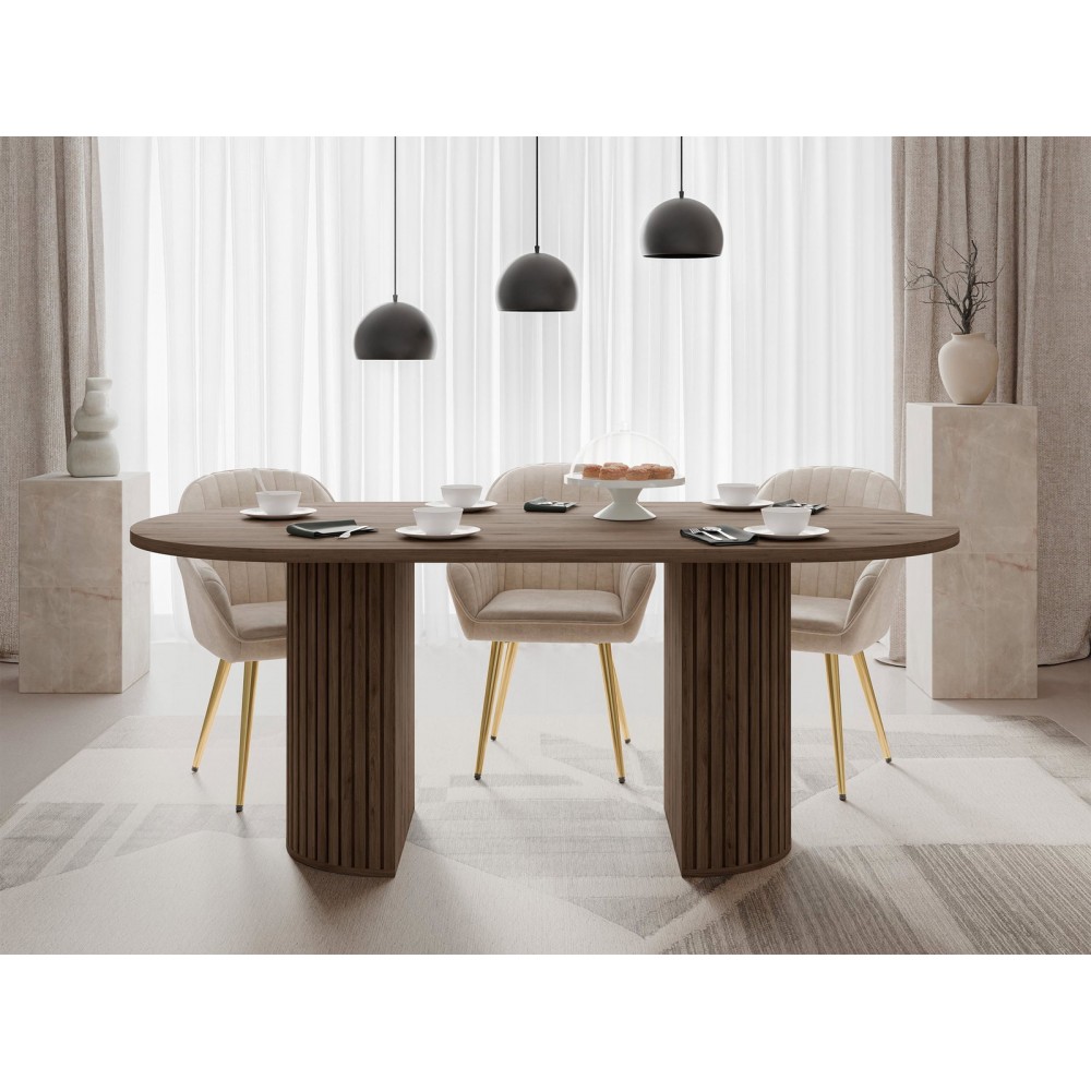 Τραπέζι Wotkon-Φυσικό Σκούρο 185x90x75