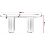 Τραπέζι Wotkon-Φυσικό Σκούρο 185x90x75
