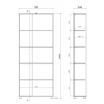 Βιβλιοθήκη Montira 78.2x28x192.1
