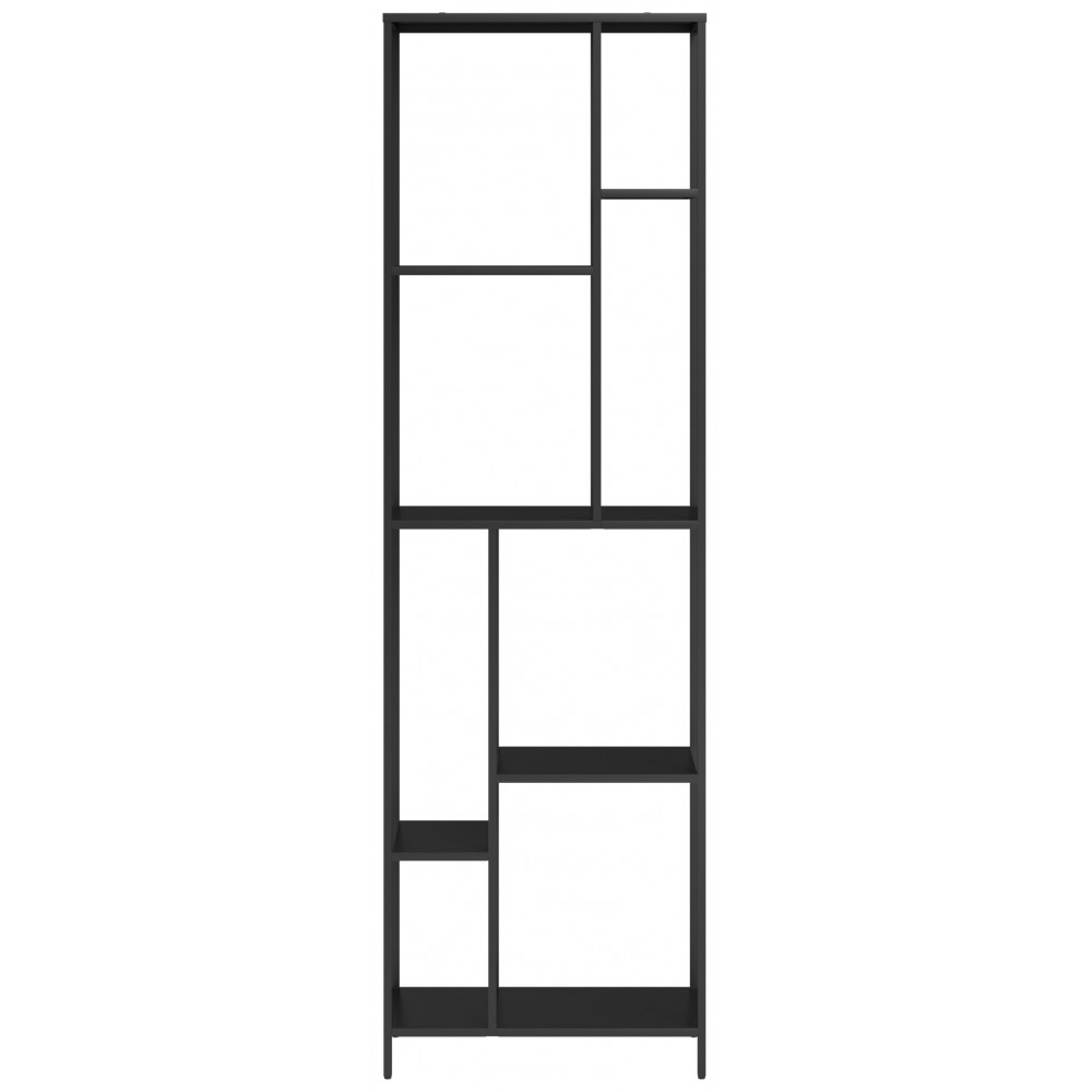 Βιβλιοθήκη Avensia-Μαύρο 60x28x198