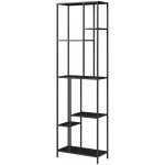 Βιβλιοθήκη Avensia-Μαύρο 60x28x198