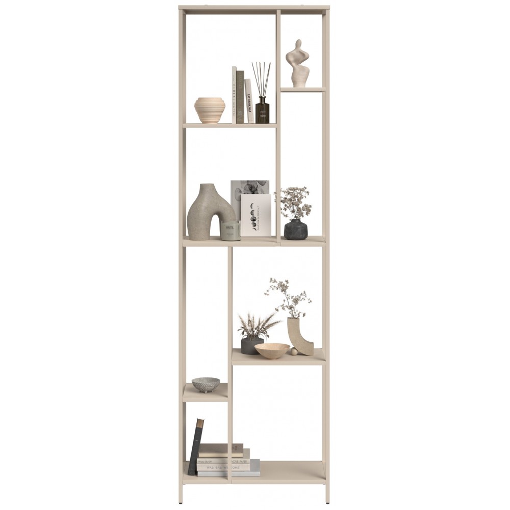 Βιβλιοθήκη Avensia-Μπεζ 60x28x198