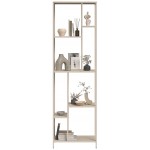 Βιβλιοθήκη Avensia-Μπεζ 60x28x198