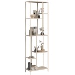 Βιβλιοθήκη Avensia-Μπεζ 60x28x198