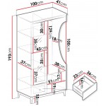 Γκαρνταρόμπα Windsor 100x41x193