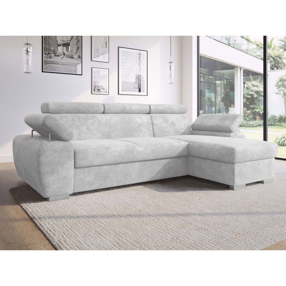 Γωνιακός Καναπές Plaza L-Γκρι 255x170x98