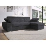 Γωνιακός Καναπές Plaza L-Ανθρακί 255x170x98