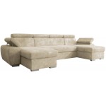 Γωνιακός Καναπές Plaza U-Μπεζ 255x170x98