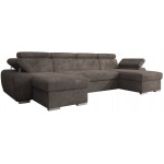 Γωνιακός Καναπές Plaza U-Καφέ 255x170x98