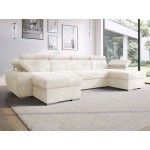 Γωνιακός Καναπές Plaza U-Εκρού 255x170x98