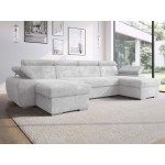 Γωνιακός Καναπές Plaza U-Γκρι 255x170x98