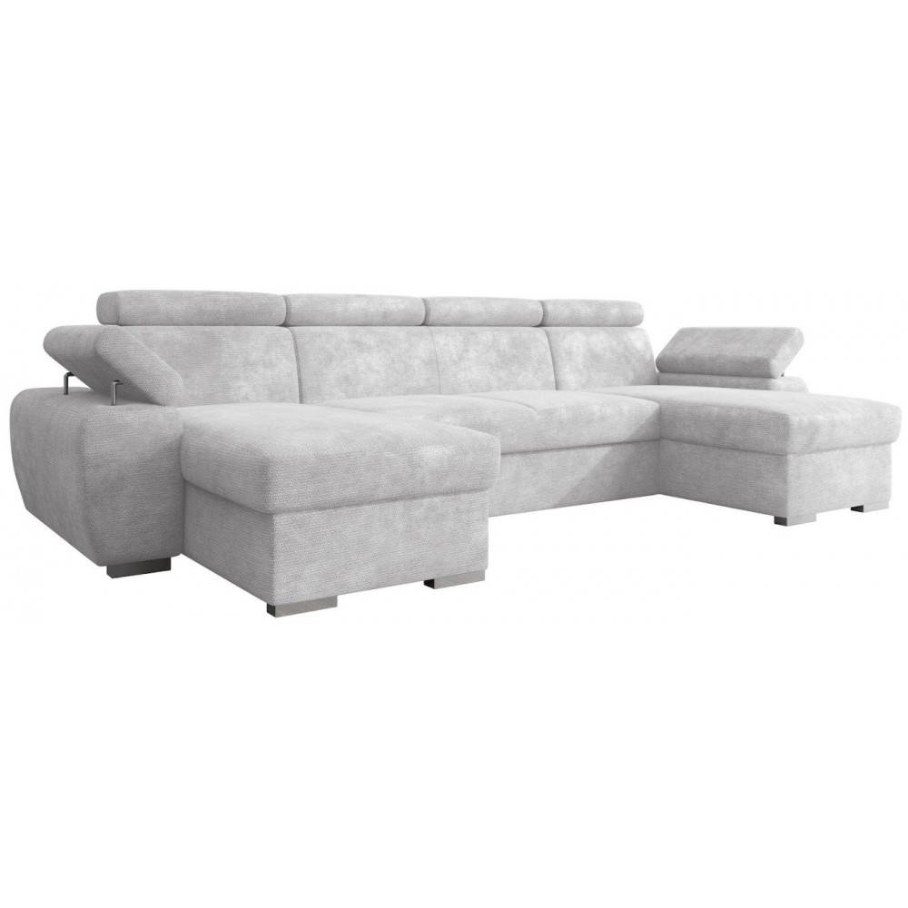 Γωνιακός Καναπές Plaza U-Γκρι 255x170x98