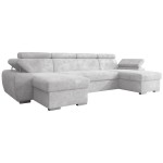 Γωνιακός Καναπές Plaza U-Γκρι 255x170x98