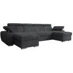 Γωνιακός Καναπές Plaza U-Ανθρακί 255x170x98