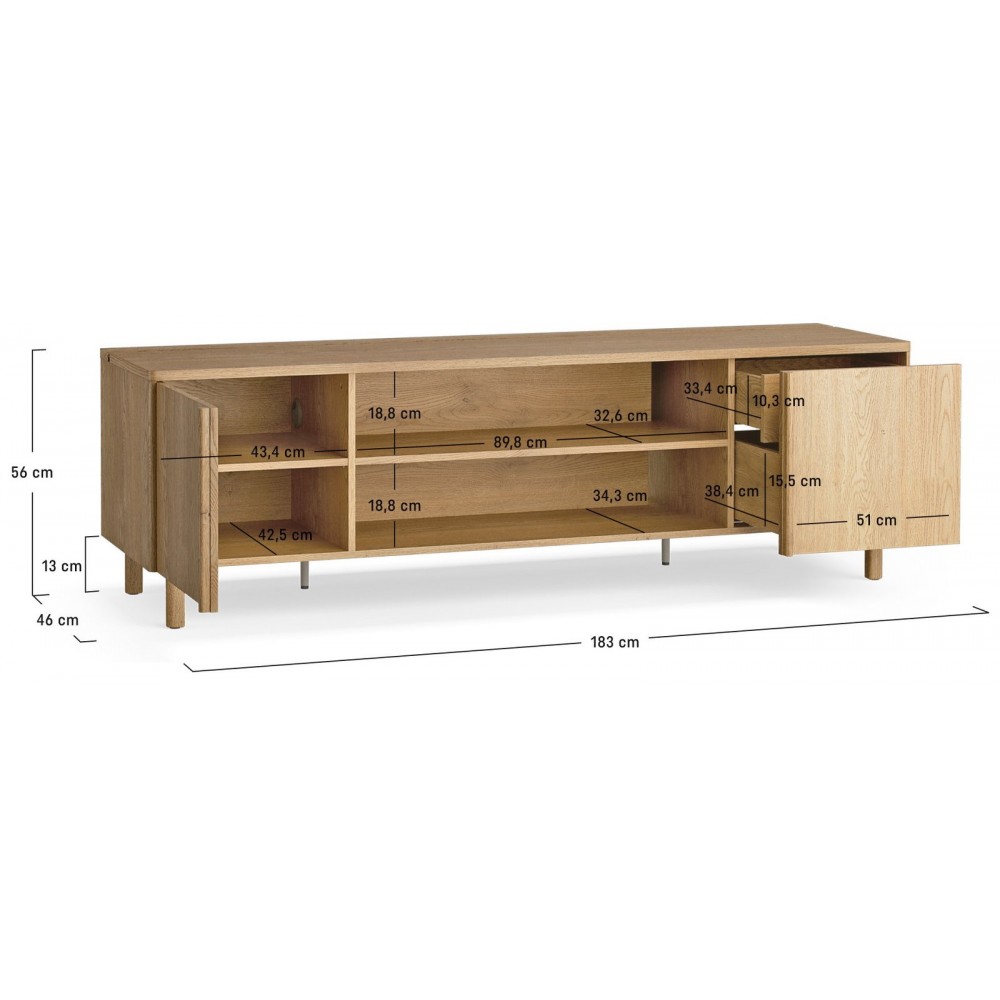 Έπιπλο τηλεόρασης Well II 183x46x56