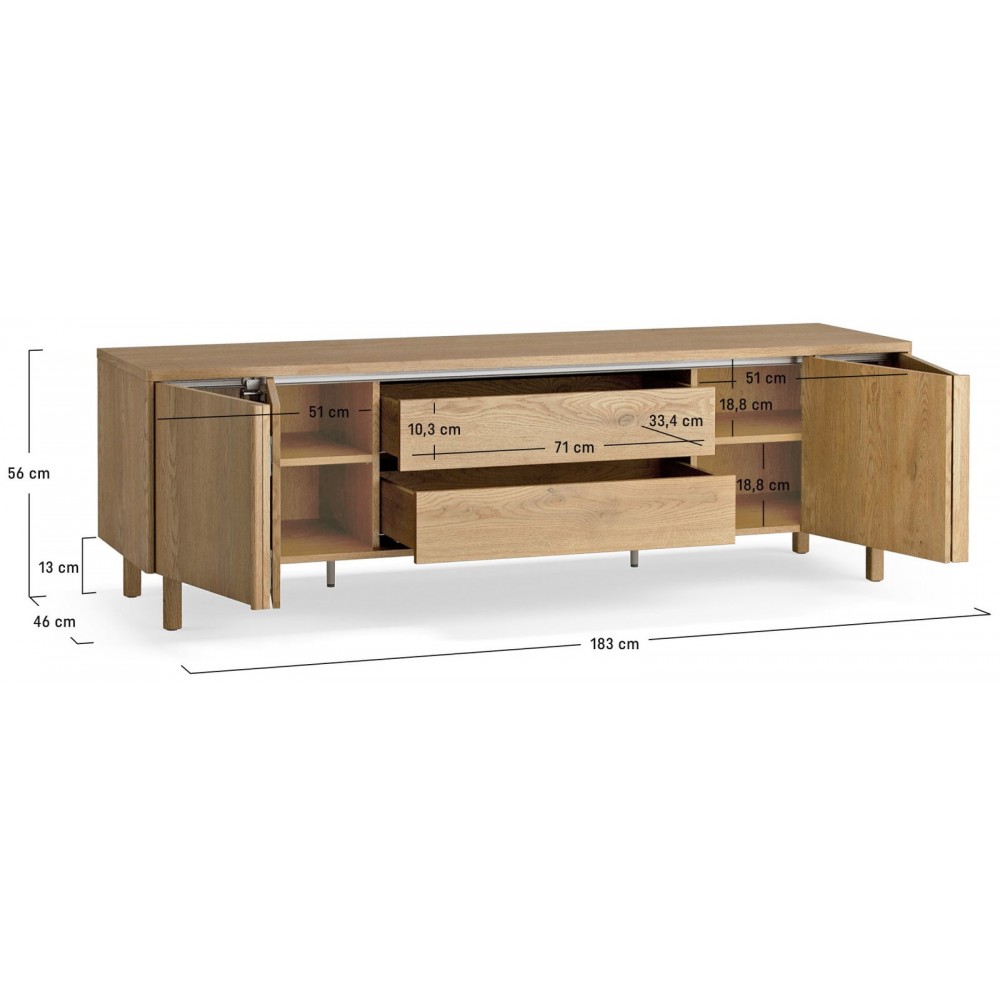 Έπιπλο τηλεόρασης Well 183.2x45x56