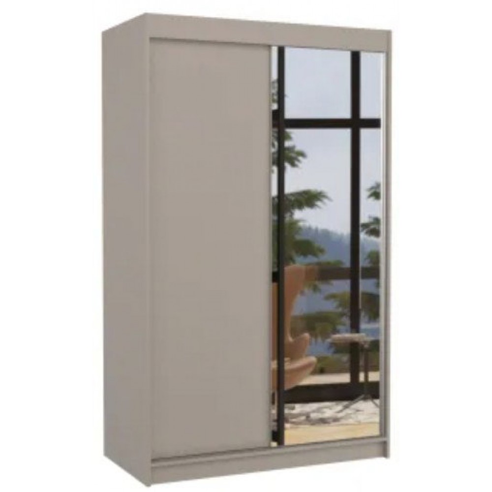 Ντουλάπα Catania 120 συρόμενη-Γκρεζ 120x58x200