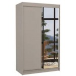 Ντουλάπα Catania 120 συρόμενη-Γκρεζ 120x58x200