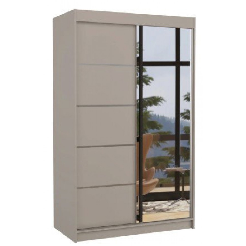 Ντουλάπα Etienne 120 συρόμενη-Γκρεζ 120x58x200
