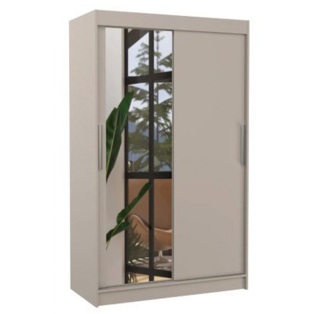 Ντουλάπα Alegre 120 συρόμενη-Γκρεζ 120x58x200