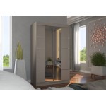 Ντουλάπα Spezia 120 συρόμενη-Γκρέζ 120x58x200