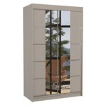 Ντουλάπα Spezia 120 συρόμενη-Γκρέζ 120x58x200