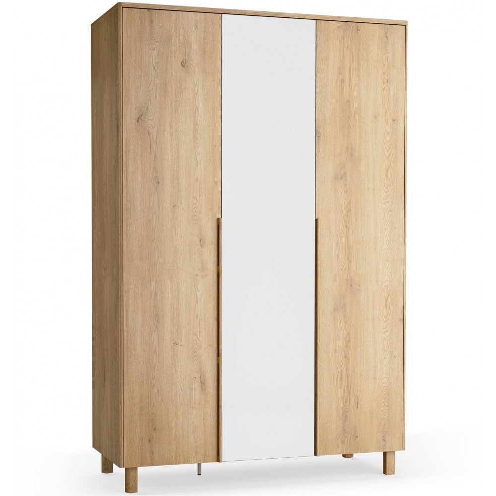 Ντουλάπα Well Τρίφυλλη-Με καθρέπτη 153.3x60x235