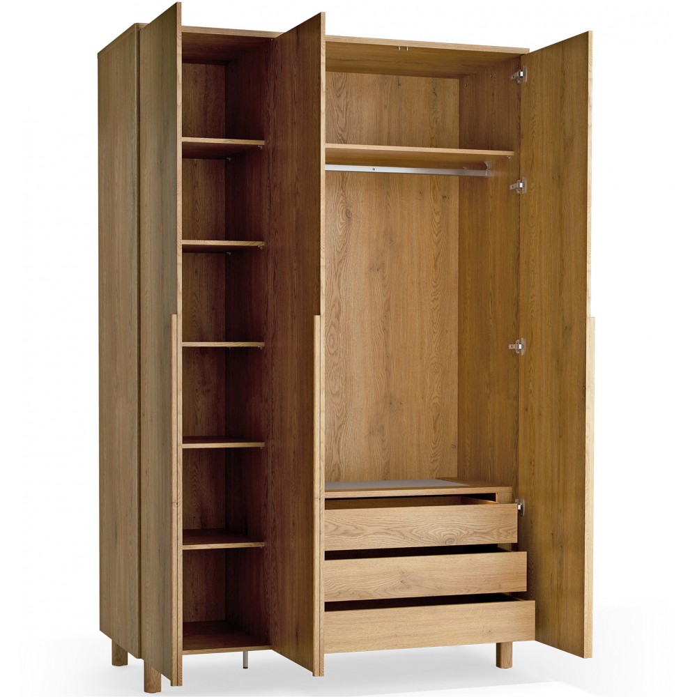 Ντουλάπα Well Τρίφυλλη-Χωρίς καθρέπτη 153.3x60x235