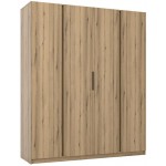 Ντουλάπα Luke 4F Τετράφυλλη-Φυσικό 200x62x239