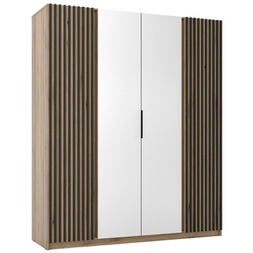 Ντουλάπα Luke LM Τετράφυλλη-Φυσικό 200x62x239