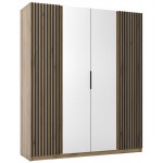 Ντουλάπα Luke LM Τετράφυλλη-Φυσικό 200x62x239