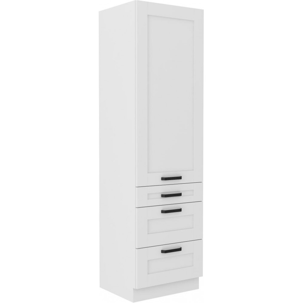 Επιδαπέδιο ντουλάπι Nelor 60 DKS 210 3S 1F-Λευκό 60x57x210