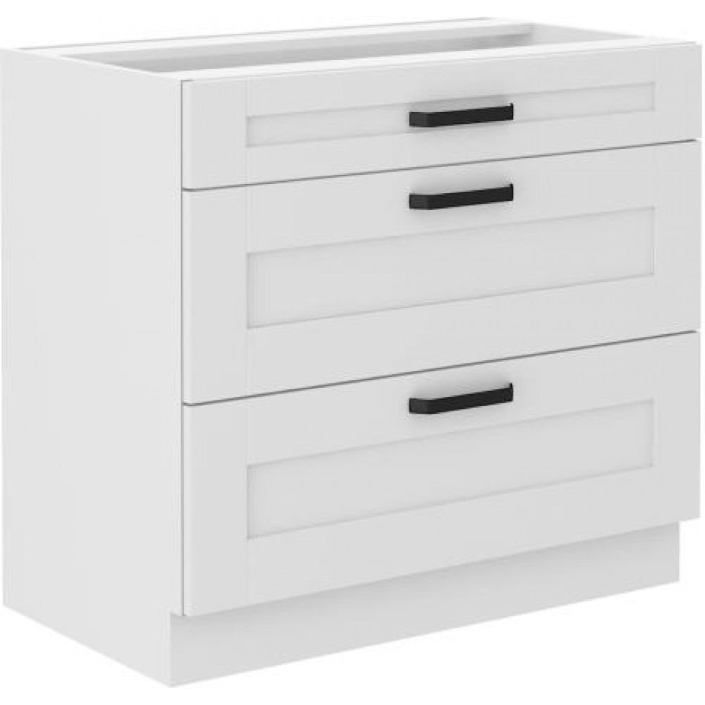 Επιδαπέδιο ντουλάπι Nelor 80 D 3S BB-Λευκό 80x52x82