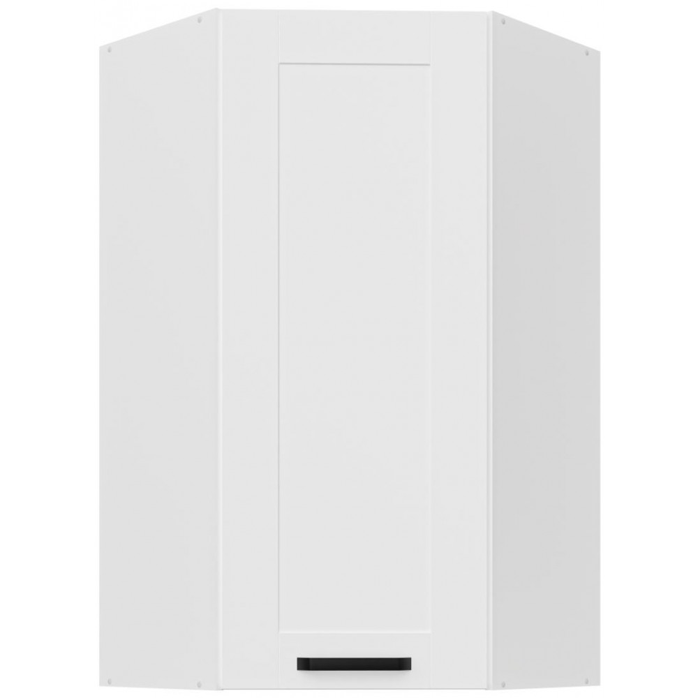Κρεμαστό ντουλάπι γωνιακό Nelor 60x60 GN 108 1F-Λευκό 60x60x107.5