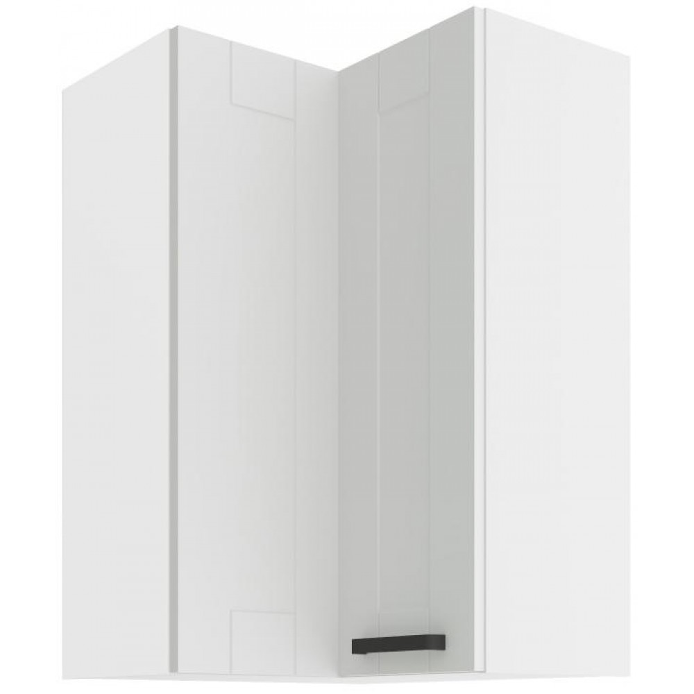 Κρεμαστό ντουλάπι γωνιακό Nelor 60x60 GN 90 2F-Λευκό 60x60x90