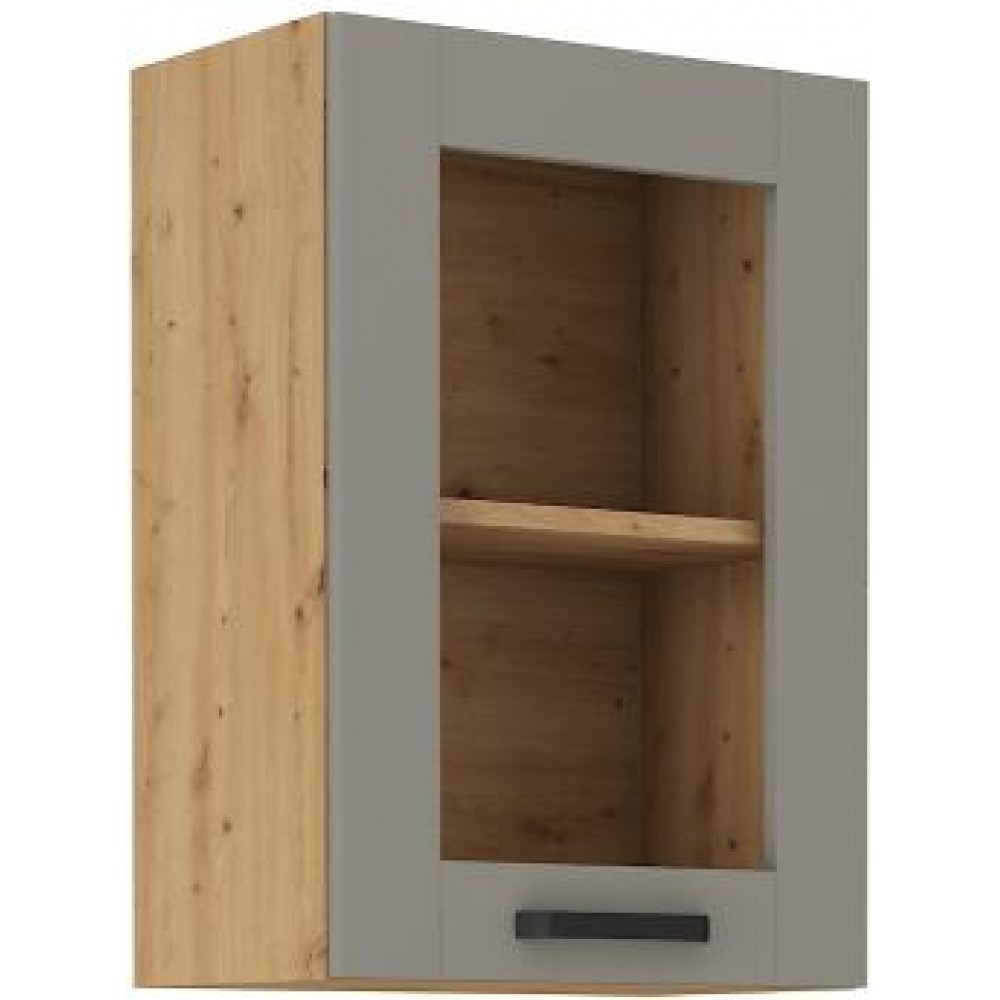 Κρεμαστό ντουλάπι Nelor 40 GS 72 1F-Γκρι σπέσιαλ - Φυσικό 40x31x71.5