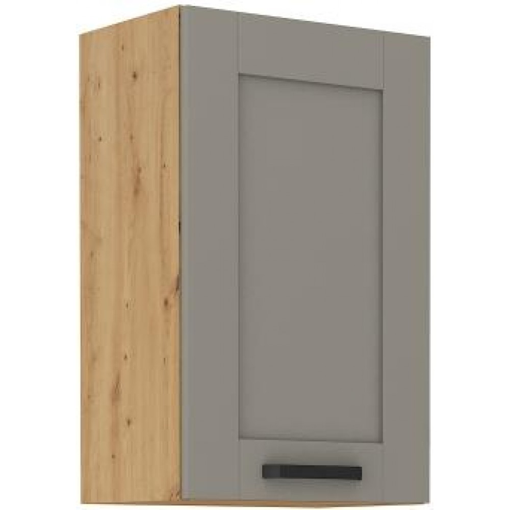 Κρεμαστό ντουλάπι Nelor 45 G 72 1F-Γκρι σπέσιαλ - Φυσικό 45x31x71.5
