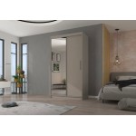 Ντουλάπα Zaist 120 συρόμενη-Γκρεζ 120x59x215