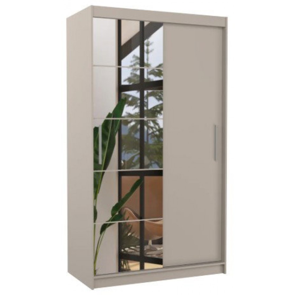 Ντουλάπα Zaist 120 συρόμενη-Γκρεζ 120x59x215