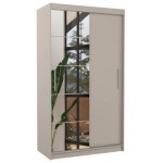 Ντουλάπα Zaist 120 συρόμενη-Γκρεζ 120x59x215
