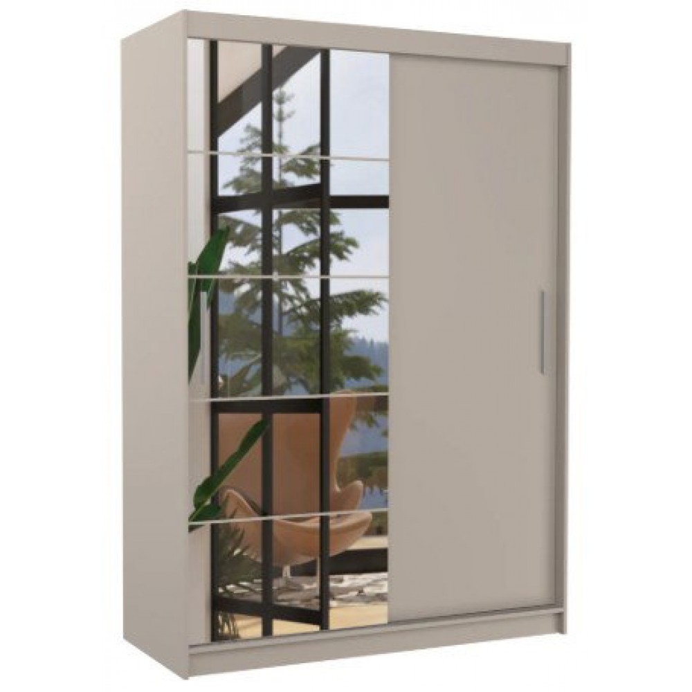 Ντουλάπα Zaist 150 συρόμενη-Γκρεζ 150x59x215