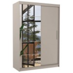 Ντουλάπα Zaist 150 συρόμενη-Γκρεζ 150x59x215