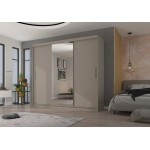 Ντουλάπα Zaist plus συρόμενη-Γκρεζ 235x59x215