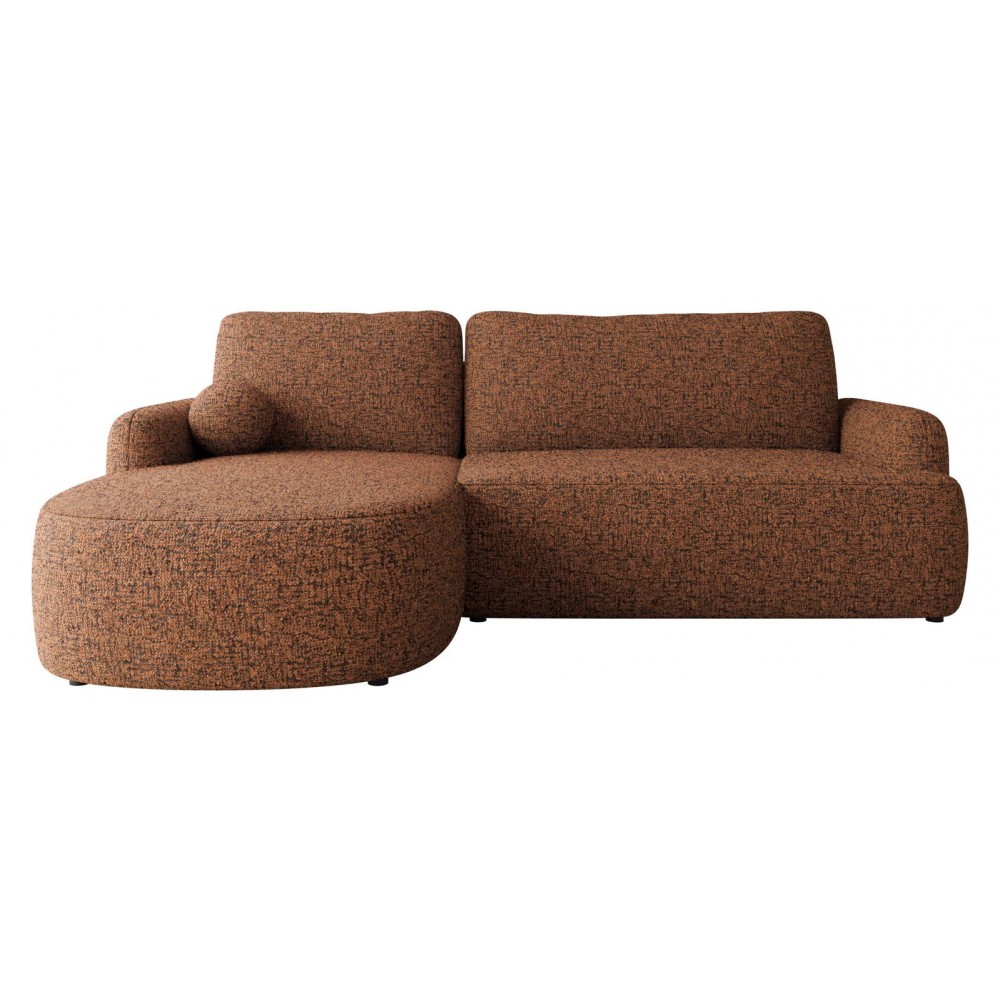 Γωνιακός καναπές Loridu-Αριστερή-Καφέ 250x174x90